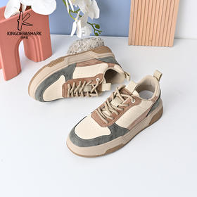 经典鲨2024年秋季新款男士平底透气拼色潮流休闲板鞋KF04-D33051