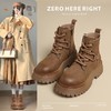 ZHR则则厚底增高马丁靴2024秋季新款复古短筒工装靴女显瘦大黄靴 商品缩略图1