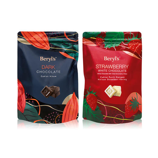 倍乐思冻干草莓白巧克力/黑巧克力280g 纯可可脂巧克力浓郁顺滑 045434/045435 商品图0