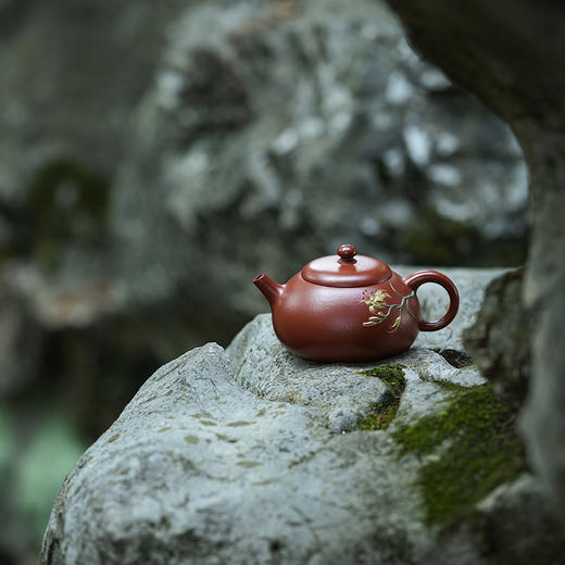 龙德堂陶艺 汤宣武制 《秋亭忘忧》200cc 原矿大红袍 (库存请咨询客服) 商品图0
