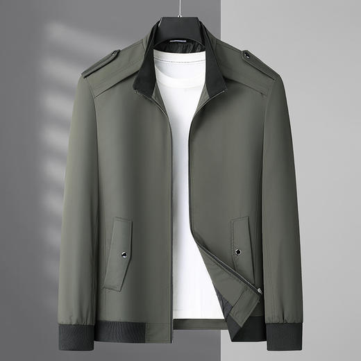 【新款DB】大依优型大码立领夹克外套男宽松加肥加大码上衣夹克运动 商品图0