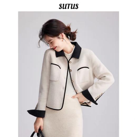 SUTUS/《小香风公主款》丨100%羊毛 撞色小香风上衣外套 商品图1