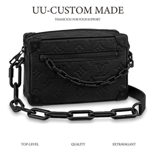 LouIs VUITTON SOFT TRUNK 老花压纹 牛皮 黑盒子方盒子包斜挎单肩包 迷你 男款 黑色（CB） 商品图0