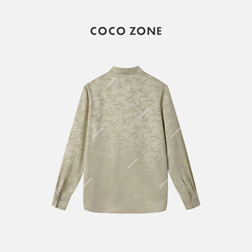 COCO ZONE 新中式复古盘扣衬衫高级感立领长袖上衣24C10361 商品图1