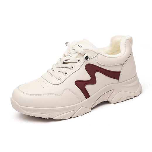 信诺舒适休闲鞋女款2024冬季新款加绒棉鞋妈妈鞋小白鞋软底运动鞋M198-15Z 商品图4