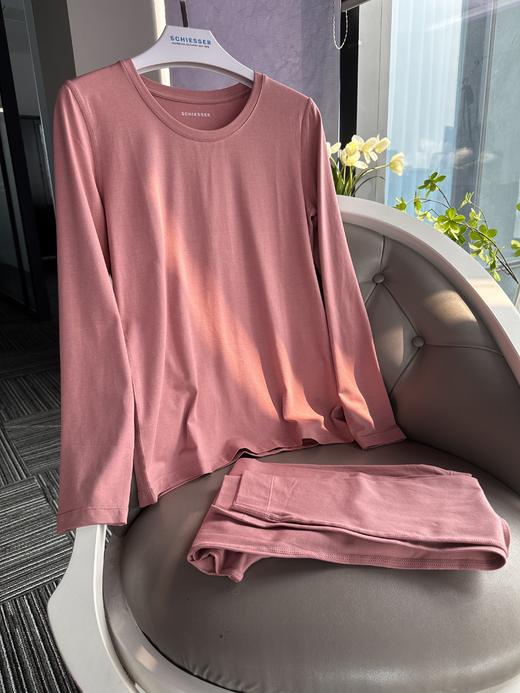 【棉粘薄款春秋初冬】SCHIESSER德国舒雅女士薄款单面布打底套装柔软舒适春秋初冬保暖必备（47.2%棉+46粘纤+6.8%氨纶）尺码M-XXL 60/23836W 商品图0