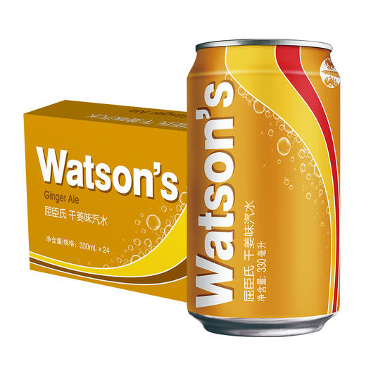 屈臣氏|汽水干姜味碳酸饮料气泡水330ml*24罐 商品图0