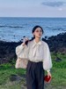 浮生八记/24C100/复古电影感通勤系带蝴蝶结领百褶灯笼袖衬衫 商品缩略图4
