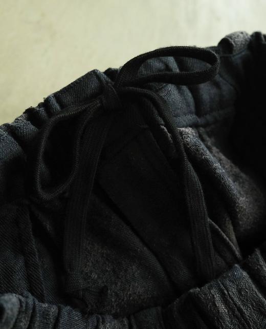 Mittan多色棉麻褶皱提花阔腿裤 商品图9