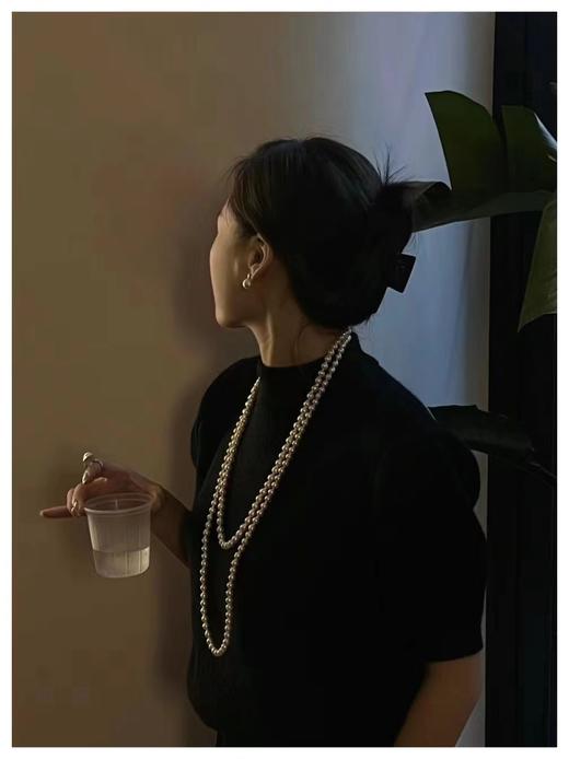 施华洛珍珠正圆极光珠85cm毛衣链 商品图7