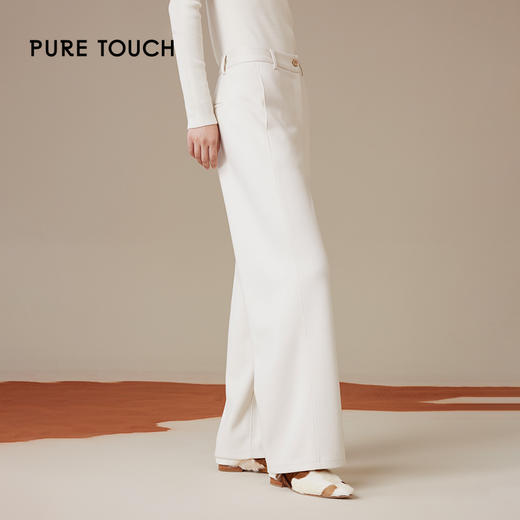 pure touch女士米白色直筒裤1368244412 商品图3