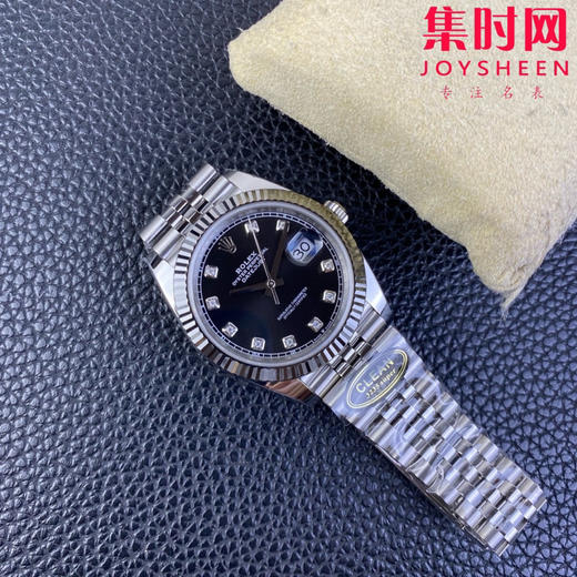 C厂劳力士日志型41mm 黑盘钻面 3235机 五珠链 904L钢 男士腕表 商品图8