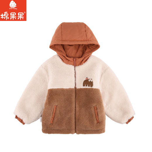 棉果果专柜同款冬季新品男童两面穿羊羔绒外套M412100424622 商品图2