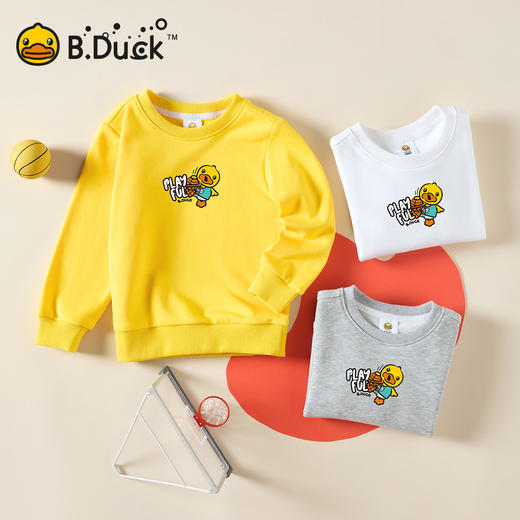 B.Duck小黄鸭童装圆领卫衣春春秋男童时尚潮酷童装105-150 BF3508952 商品图0