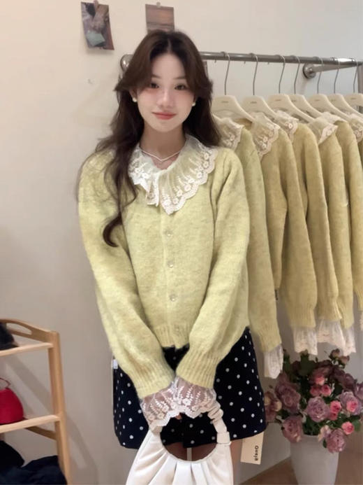 甜美蕾丝花边开衫 商品图0