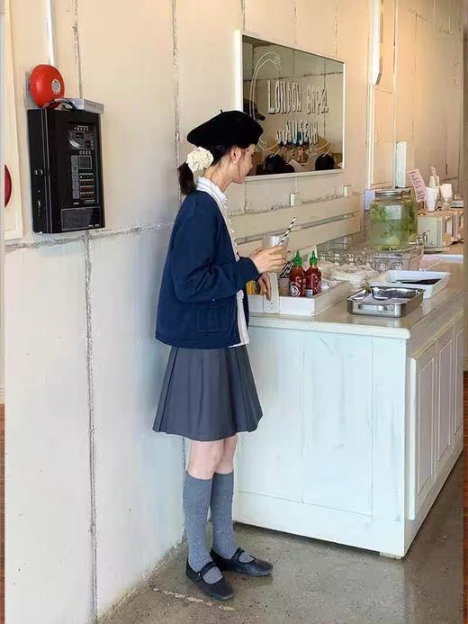 浮生八记/24B076/复古常春藤经典格纹短裙前后两穿羊毛半裙 商品图1