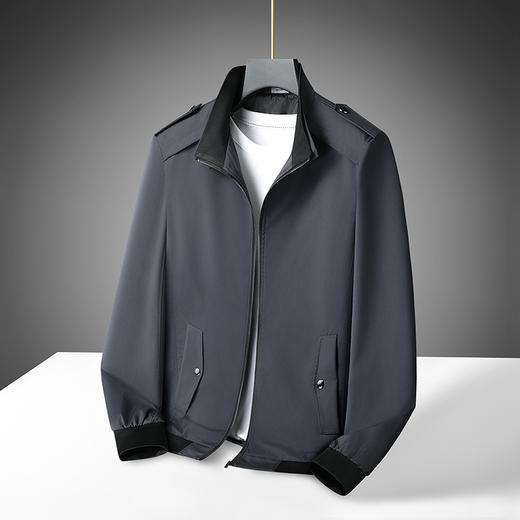 【新款DB】大依优型大码立领夹克外套男宽松加肥加大码上衣夹克运动 商品图3