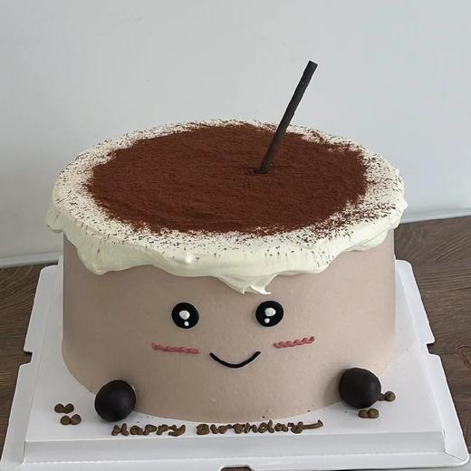 【奶茶创意手绘蛋糕】 商品图0