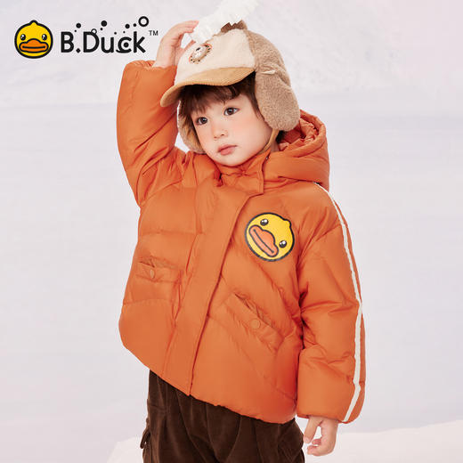 B.Duck小黄鸭童装冬季男女童保暖连帽羽绒服上衣105-150 BF5516003 商品图4