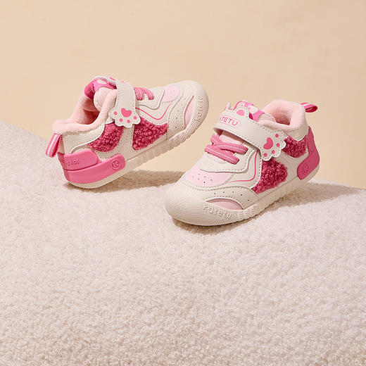 卡特兔宝宝学步鞋秋冬婴儿鞋子软底防滑机能鞋加绒保暖儿童棉鞋 商品图3