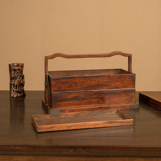 清 黄花梨两撞提梁盒 商品图2