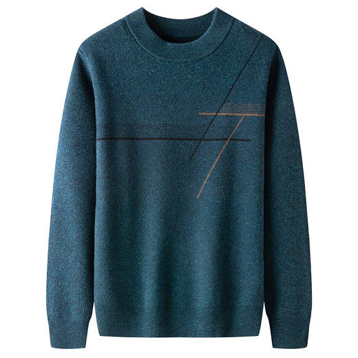 【100%羊毛】【新款DPS】大依优型大码男装羊毛衫100%绵羊毛针织衫打底线衣套头纯色上衣男士胖子 商品图6