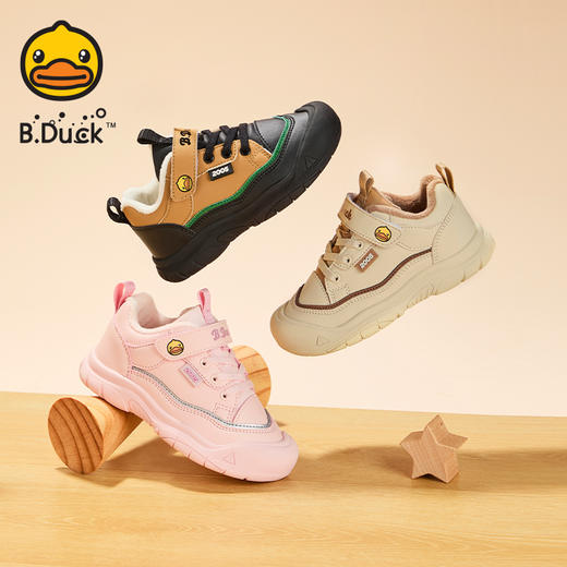 B.Duck小黄鸭童鞋加绒运动鞋冬季男童时尚休闲鞋24-30 B5586907 商品图0