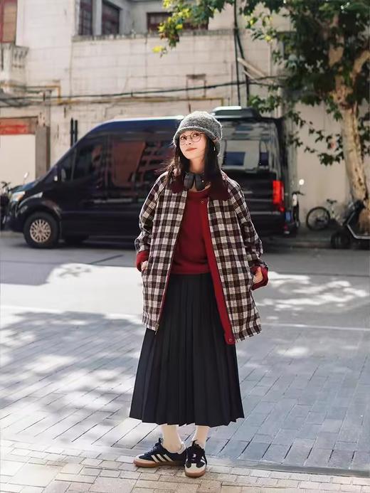 浮生八记/24C108/正反两穿复古撞色工装口袋风衣格纹外套 商品图1