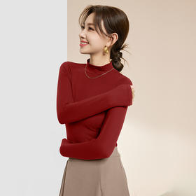 I’d爱帝超柔润肤红石榴精华肌底衣磨毛小高领打底衫