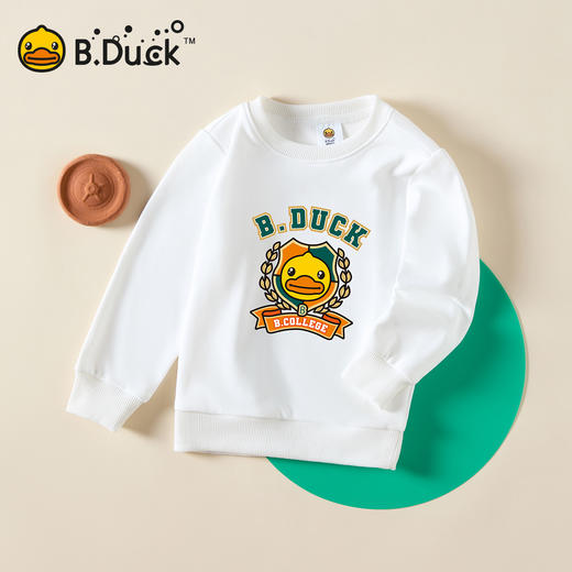 B.Duck小黄鸭童装休闲圆领卡通卫衣春春秋男童上衣105-150 BF3508951 商品图3