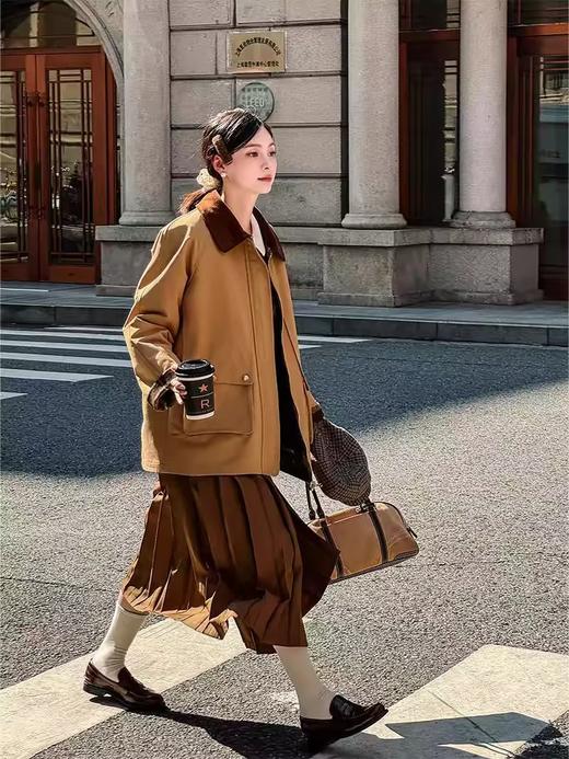 浮生八记/24C108/正反两穿复古撞色工装口袋风衣格纹外套 商品图2