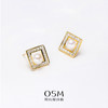 欧诗漫珠宝 珍珠耳钉925银气质款方型耳饰7-8mm扁圆形 尺烬032320 商品缩略图1