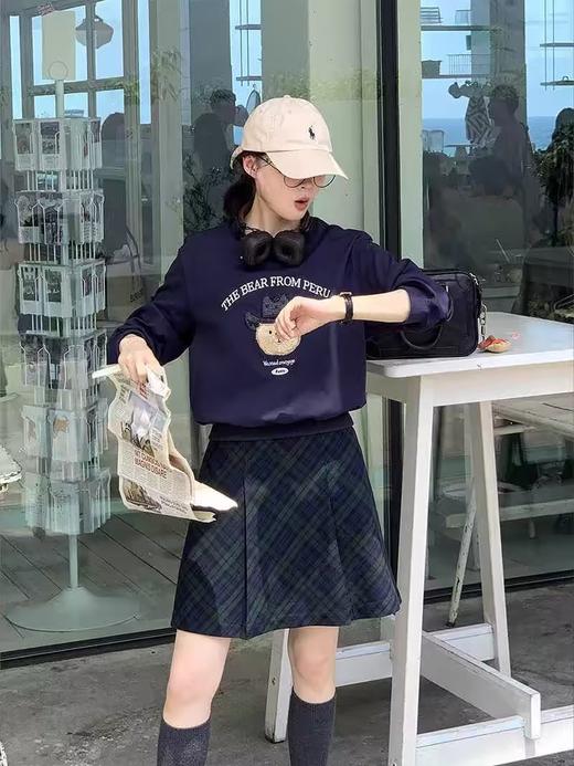 浮生八记/24B076/复古常春藤经典格纹短裙前后两穿羊毛半裙 商品图2