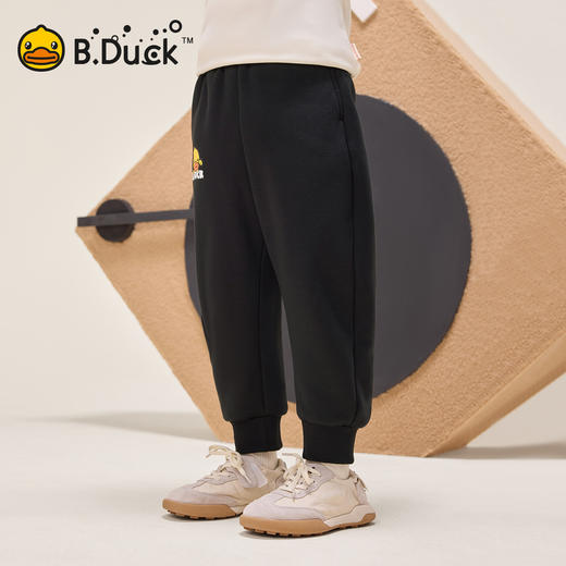 B.Duck小黄鸭童装休闲保暖针织裤冬季束脚运动裤105-150 BF5563923 商品图2