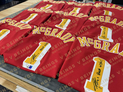 麦迪 火箭队1号红黄色亲签加签 “GIFT FOR YOU” 全球限量10件 微缤礼物独家发售 商品图8