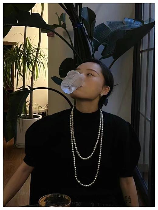 施华洛珍珠正圆极光珠85cm毛衣链 商品图13