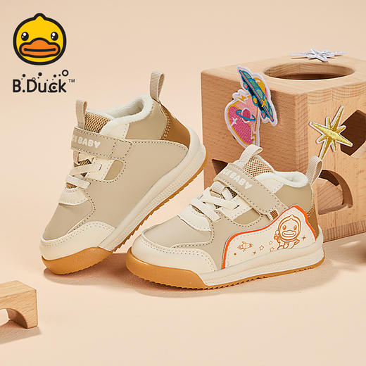 B.Duck小黄鸭童鞋时尚保暖学步鞋冬季男女童防滑22-28 BY5586837 商品图3