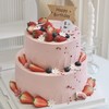 【粉色巴黎】网红草莓水果蛋糕 商品缩略图0