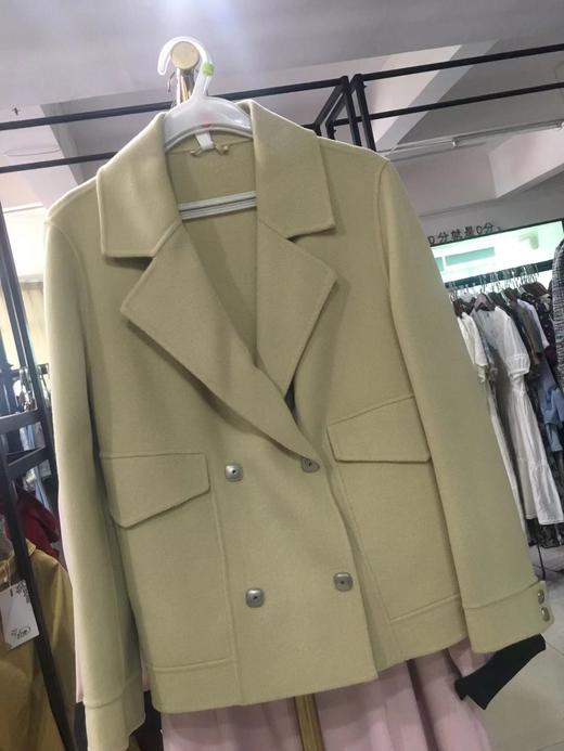 D6069 /D6223        时尚气质通勤百搭短款双面羊绒大衣短款外套（特价不退换，扣子有差异） 商品图3