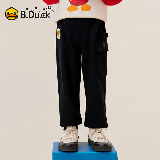 B.Duck小黄鸭童装宽松休闲长裤冬季男童保暖束脚裤90-130 BF5563905 商品图2