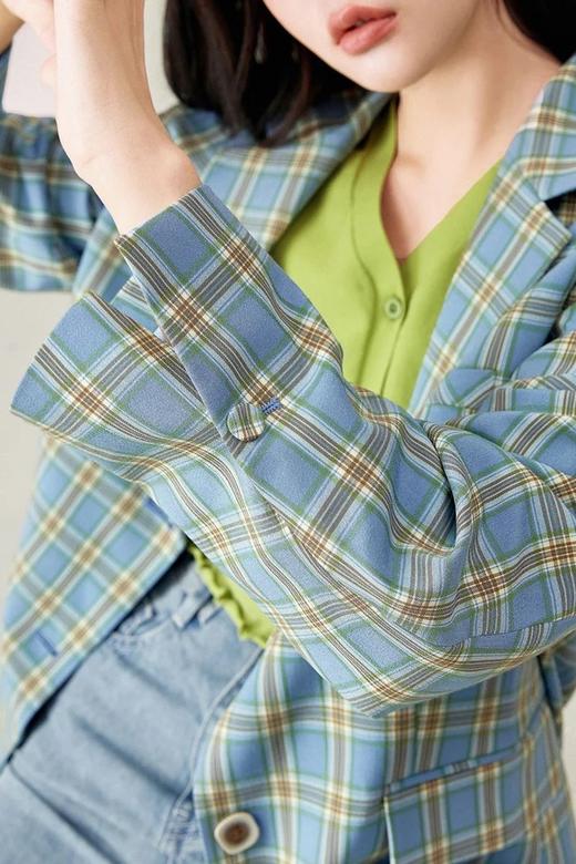 LED'IN 蓝色格纹西装外套 9845 商品图2