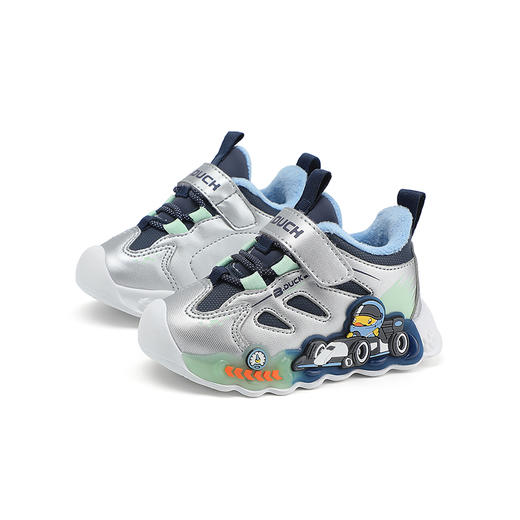 B.Duck小黄鸭童鞋冬季加绒运动鞋防滑冬季男女童鞋保暖22-30 B5586721 商品图3