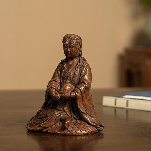 清 沉香木雕自在观音像 商品图4