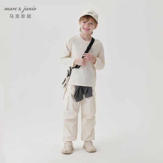 马克珍妮男童城市户外大口袋工装裤儿童裤子休闲裤春装新款240220 商品图2