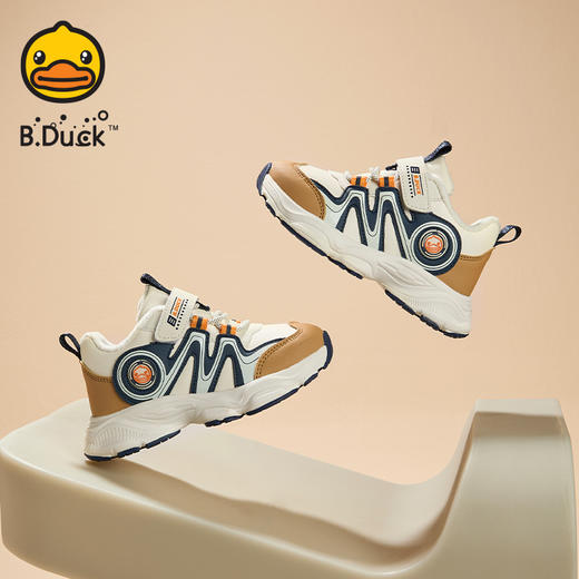 B.Duck小黄鸭童鞋防滑保暖运动鞋冬季男女童休闲鞋24-30 B5586910 商品图3