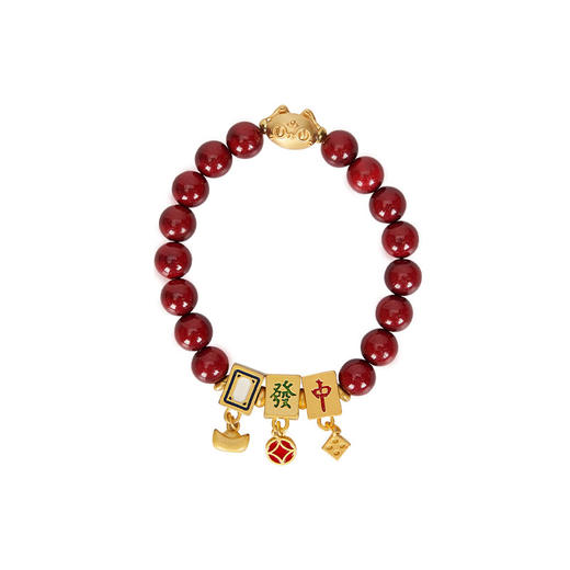 大英博物馆 盖亚·安德森猫和她的朋友们系列 麻将 猫朱砂手链 商品图4