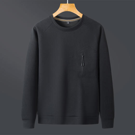 【新款DSK】大依优型大码口袋卫衣长袖卫衣加肥加大肥佬休闲宽松透气上衣打底男士胖子 商品图7