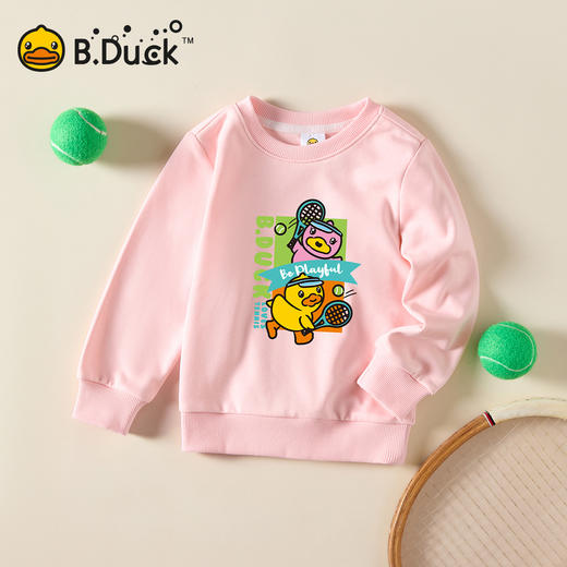 B.Duck小黄鸭童装卡通休闲卫衣春春秋男女童宽松套头105-150 BF3508946 商品图3