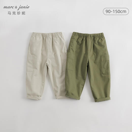 马克珍妮秋装新款 男童户外风个性大口袋全棉长裤231685 商品图0