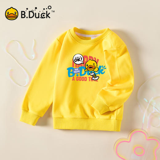 B.Duck小黄鸭童装时尚圆领套头卫衣春春秋男女童宽松105-150 BF3508936 商品图2